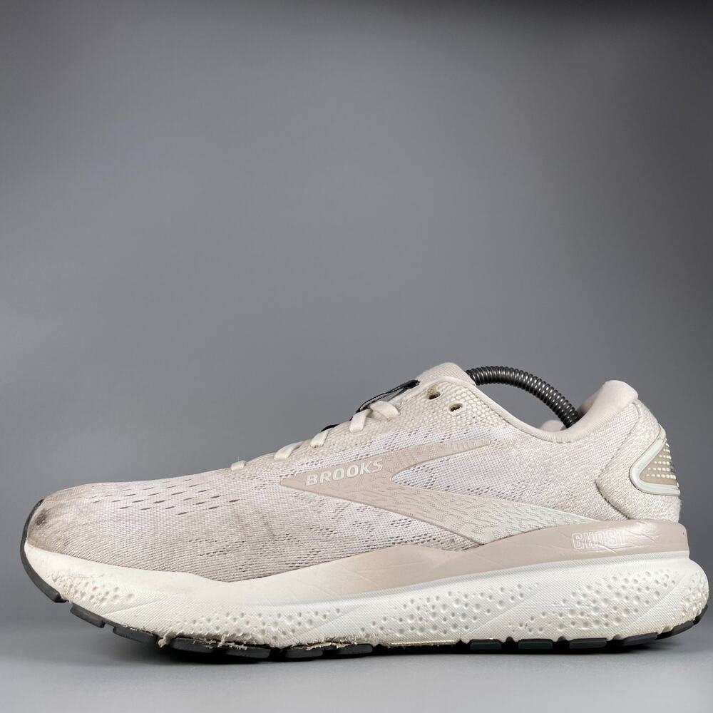 Brooks Ghost 16 Men's Size 10.5 D Beige Athletic Running Walking Shoes Sneakers